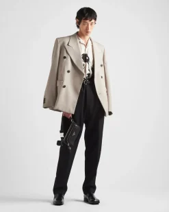 Hombre Prada CAMISAS^Camisa De Algodón De Manga Corta
