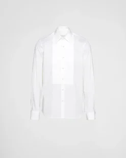 Hombre Prada CAMISAS^Camisa De Algodón Elástico