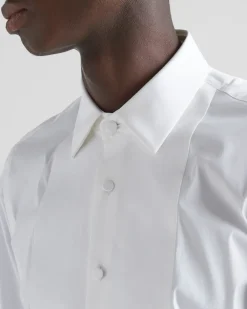 Hombre Prada CAMISAS^Camisa De Algodón Elástico