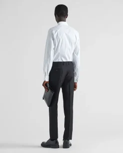 Hombre Prada CAMISAS^Camisa De Algodón Elástico