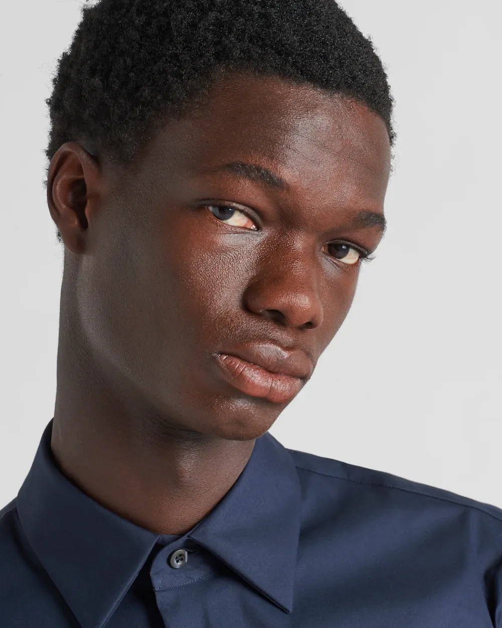 Hombre Prada CAMISAS^Camisa De Algodón Elástico