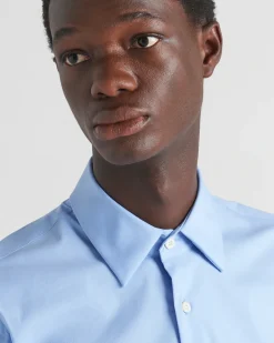 Hombre Prada CAMISAS^Camisa De Algodón Elástico