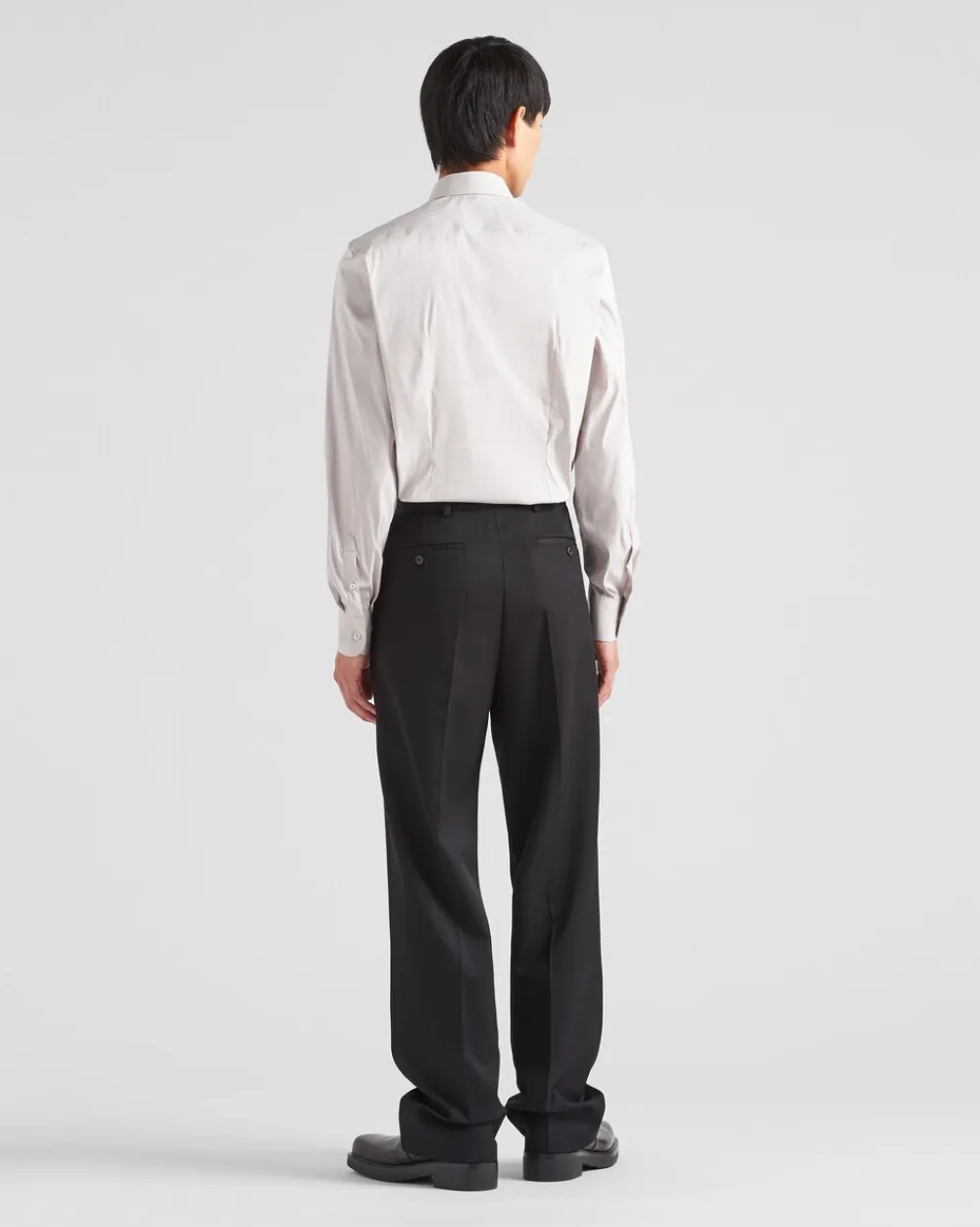 Hombre Prada CAMISAS^Camisa De Algodón Elástico