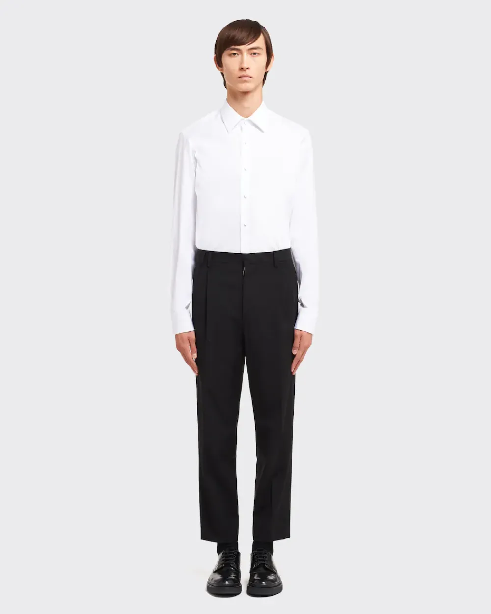 Hombre Prada CAMISAS^Camisa De Algodón Elástico