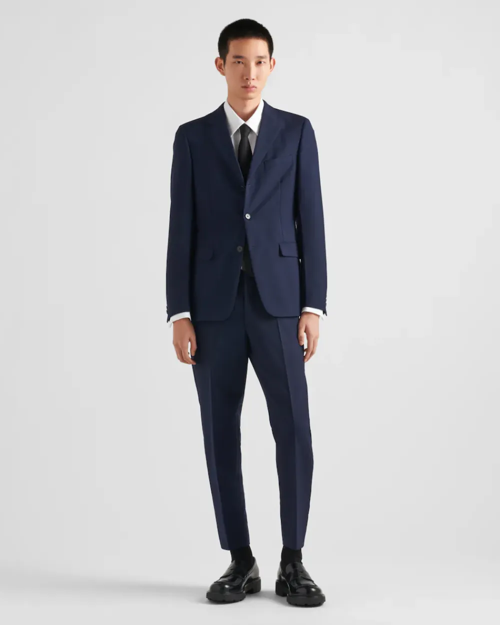 Hombre Prada CAMISAS^Camisa De Algodón Elástico