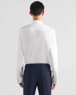 Hombre Prada CAMISAS^Camisa De Algodón Elástico