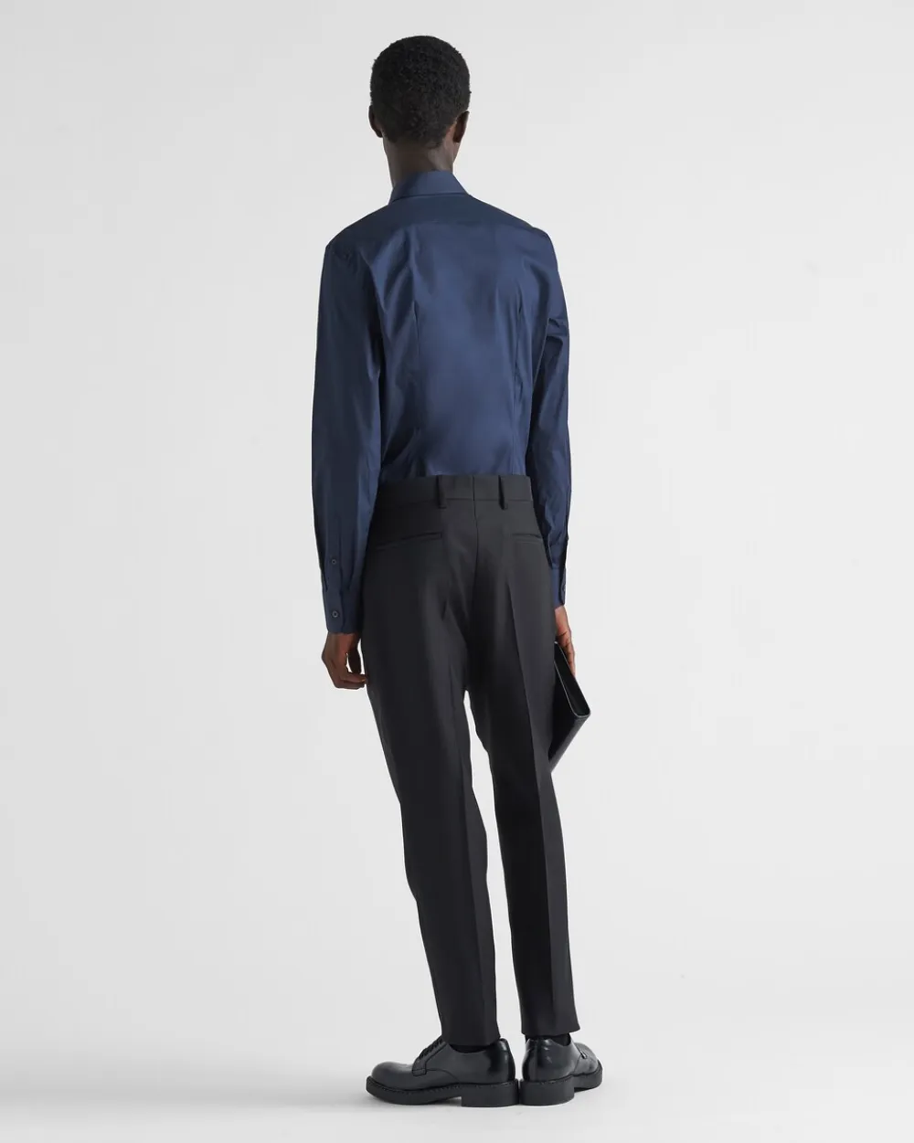 Hombre Prada CAMISAS^Camisa De Algodón Elástico