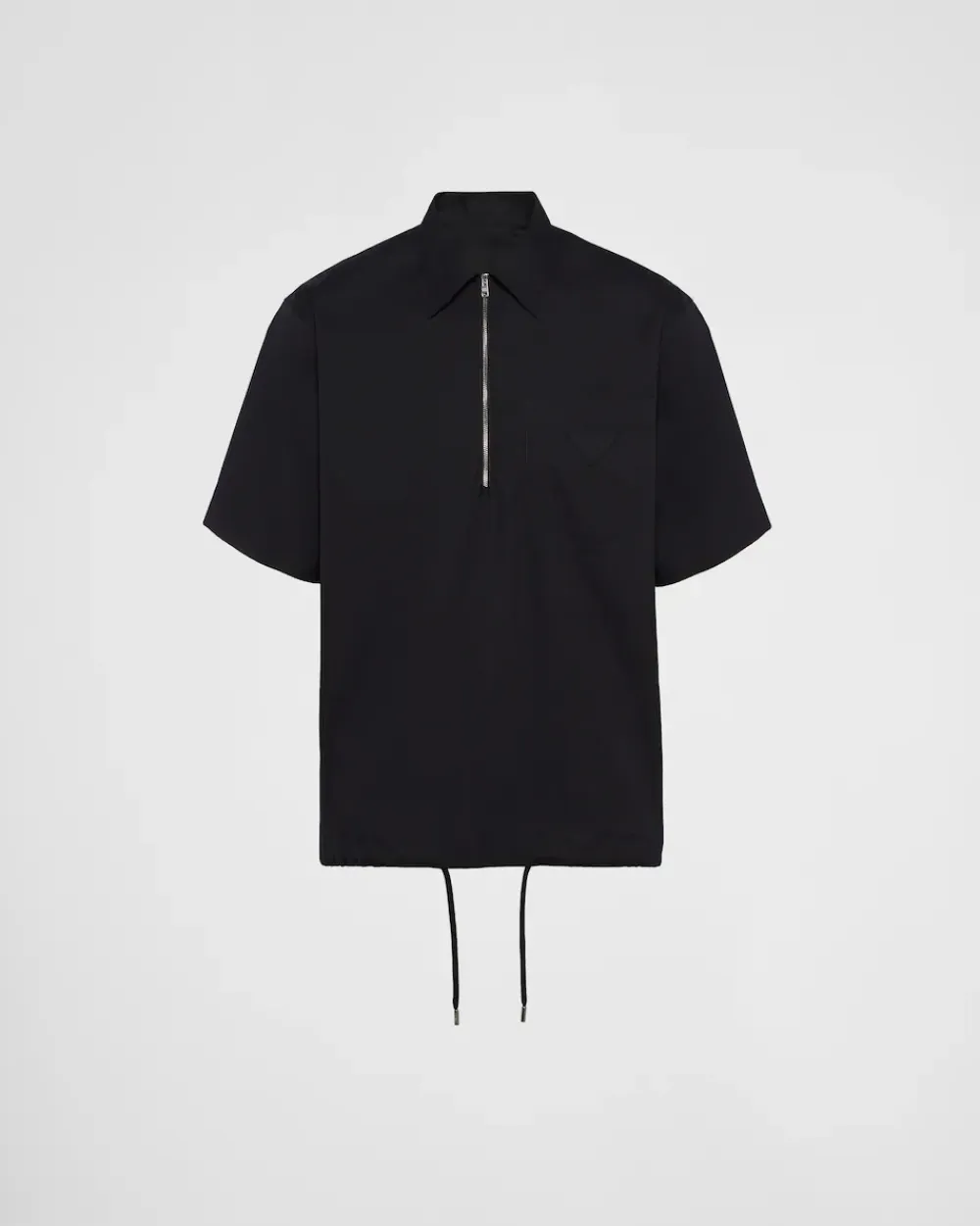 Hombre Prada CAMISAS^Camisa De Algodón Elástico De Manga Corta