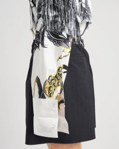 Hombre Prada CAMISAS^Camisa De Algodón Estampada Con Flecos