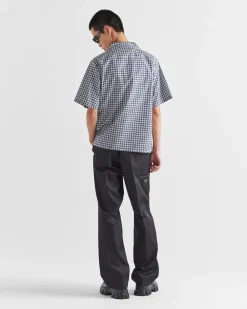Hombre Prada CAMISAS^Camisa De Algodón Estampado De Manga Corta