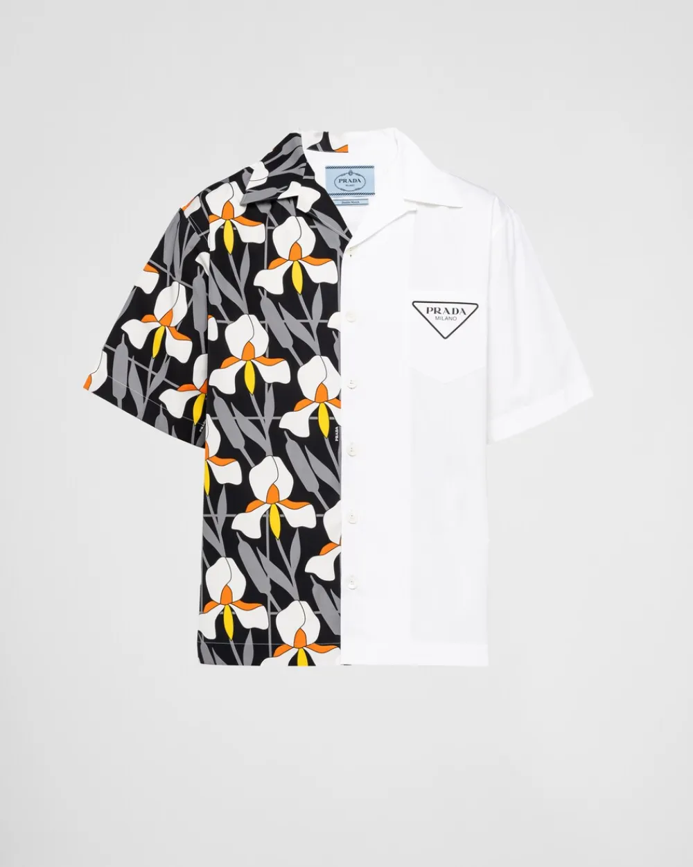 Hombre Prada CAMISAS^Camisa De Algodón Grueso Double Match