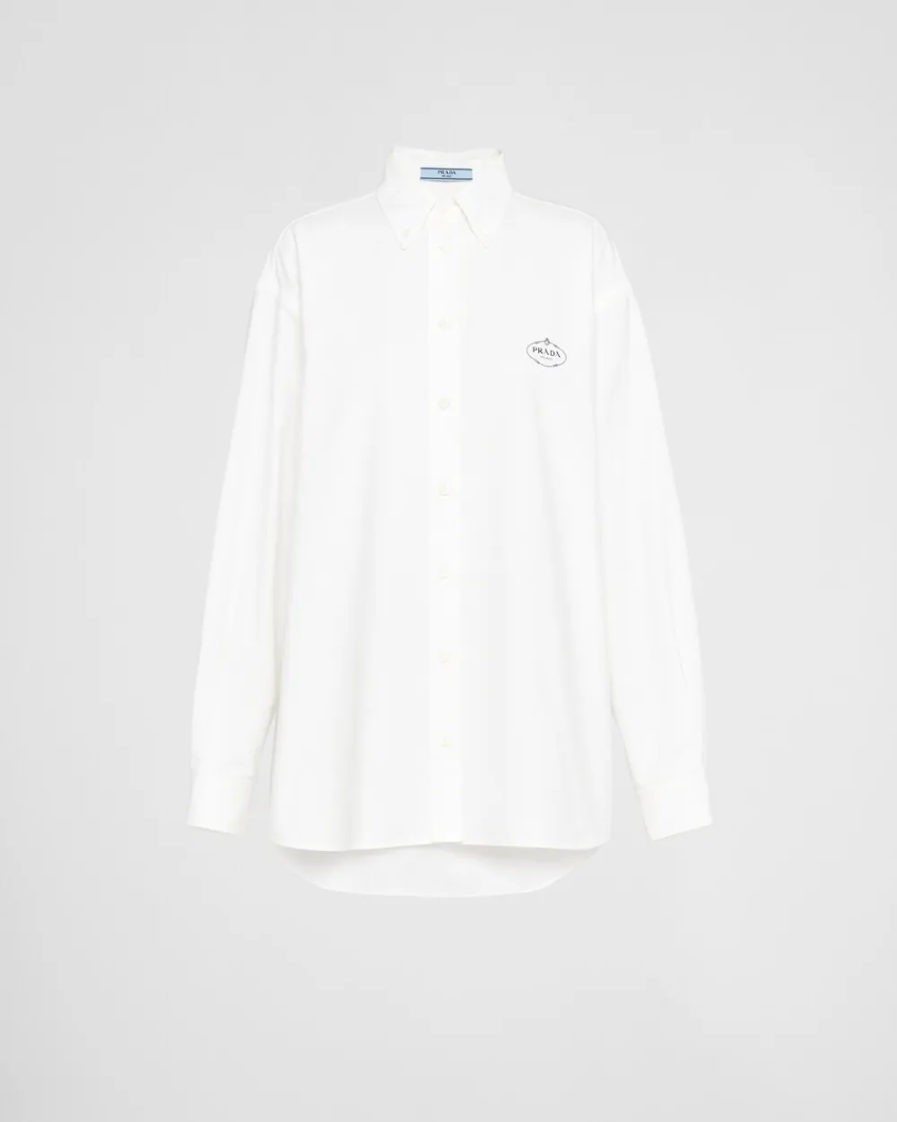 Mujer Prada CAMISAS Y TOPS^Camisa De Algodón Oxford Bordada