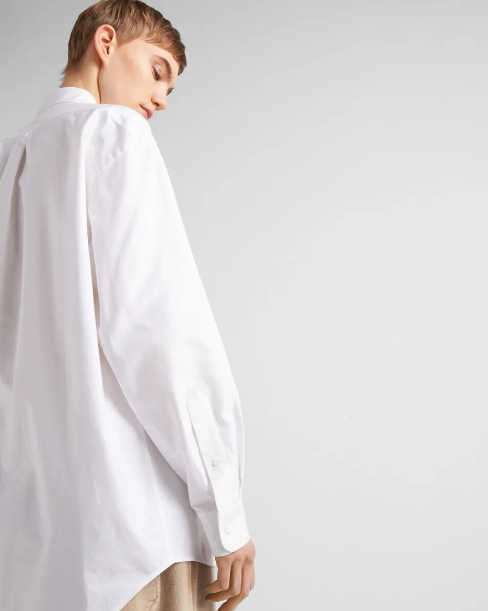 Mujer Prada CAMISAS Y TOPS^Camisa De Algodón Oxford Bordada