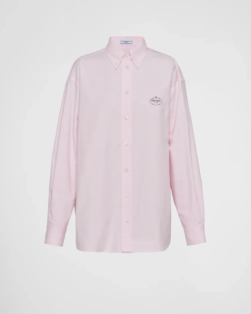 Mujer Prada CAMISAS Y TOPS^Camisa De Algodón Oxford Bordada