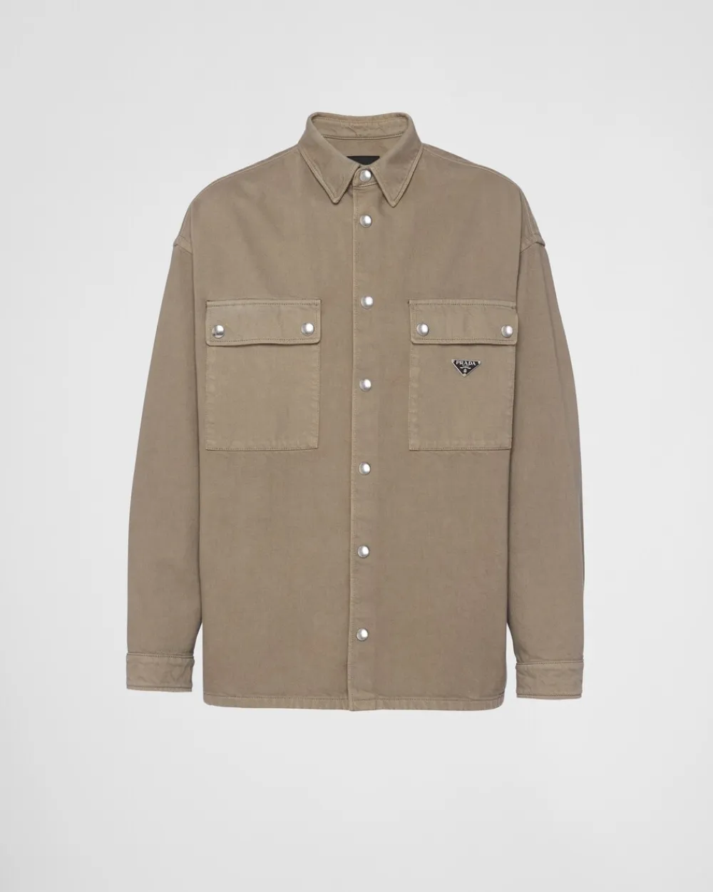 Hombre Prada TEJIDO VAQUERO^Camisa De Bull Denim