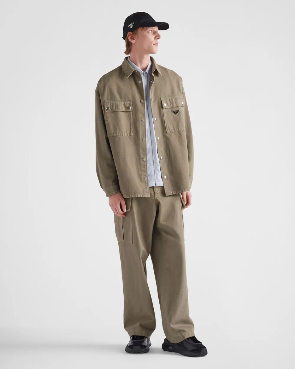 Hombre Prada TEJIDO VAQUERO^Camisa De Bull Denim