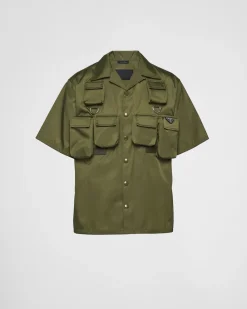 Hombre Prada COLECCIÓN MASCULINA|CAMISAS^Camisa De Manga Corta De Re-nylon