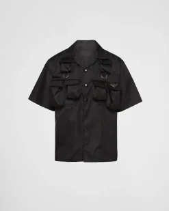 Hombre Prada COLECCIÓN MASCULINA|CAMISAS^Camisa De Manga Corta De Re-nylon