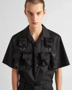 Hombre Prada COLECCIÓN MASCULINA|CAMISAS^Camisa De Manga Corta De Re-nylon