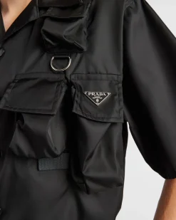 Hombre Prada COLECCIÓN MASCULINA|CAMISAS^Camisa De Manga Corta De Re-nylon