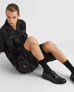 Hombre Prada COLECCIÓN MASCULINA|CAMISAS^Camisa De Manga Corta De Re-nylon