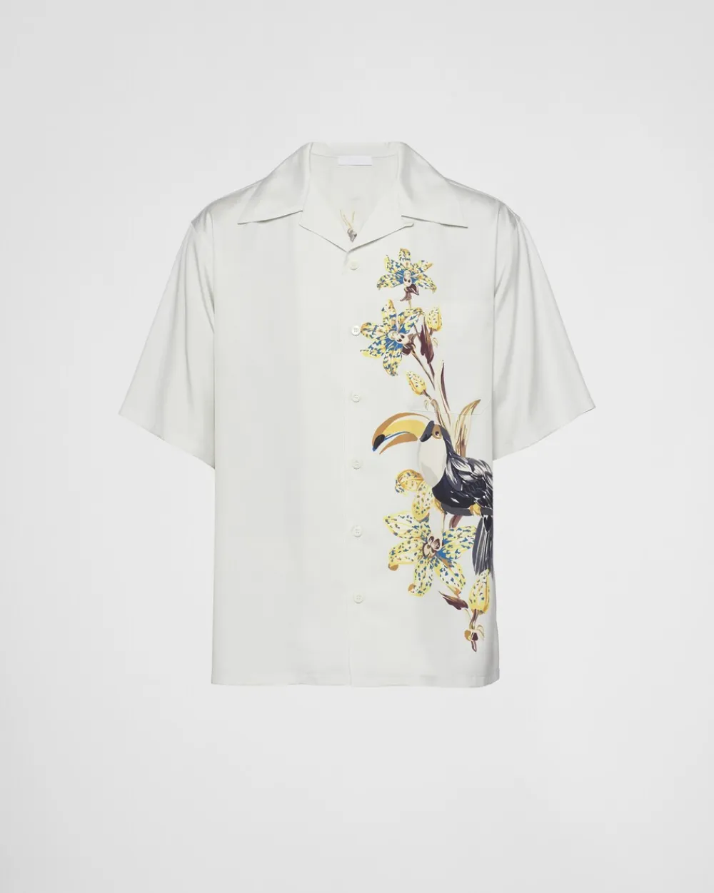 Hombre Prada CAMISAS^Camisa De Manga Corta De Seda