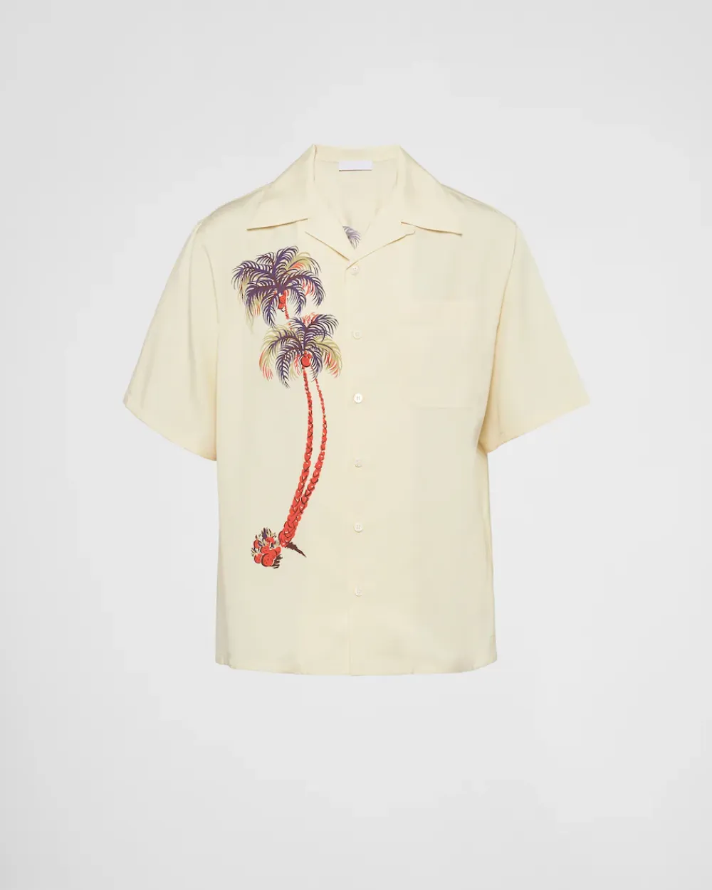 Hombre Prada CAMISAS^Camisa De Manga Corta De Seda