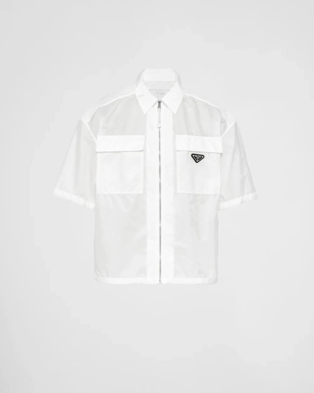 Hombre Prada CAMISAS^Camisa De Manga Corta En Ligero Re-nylon
