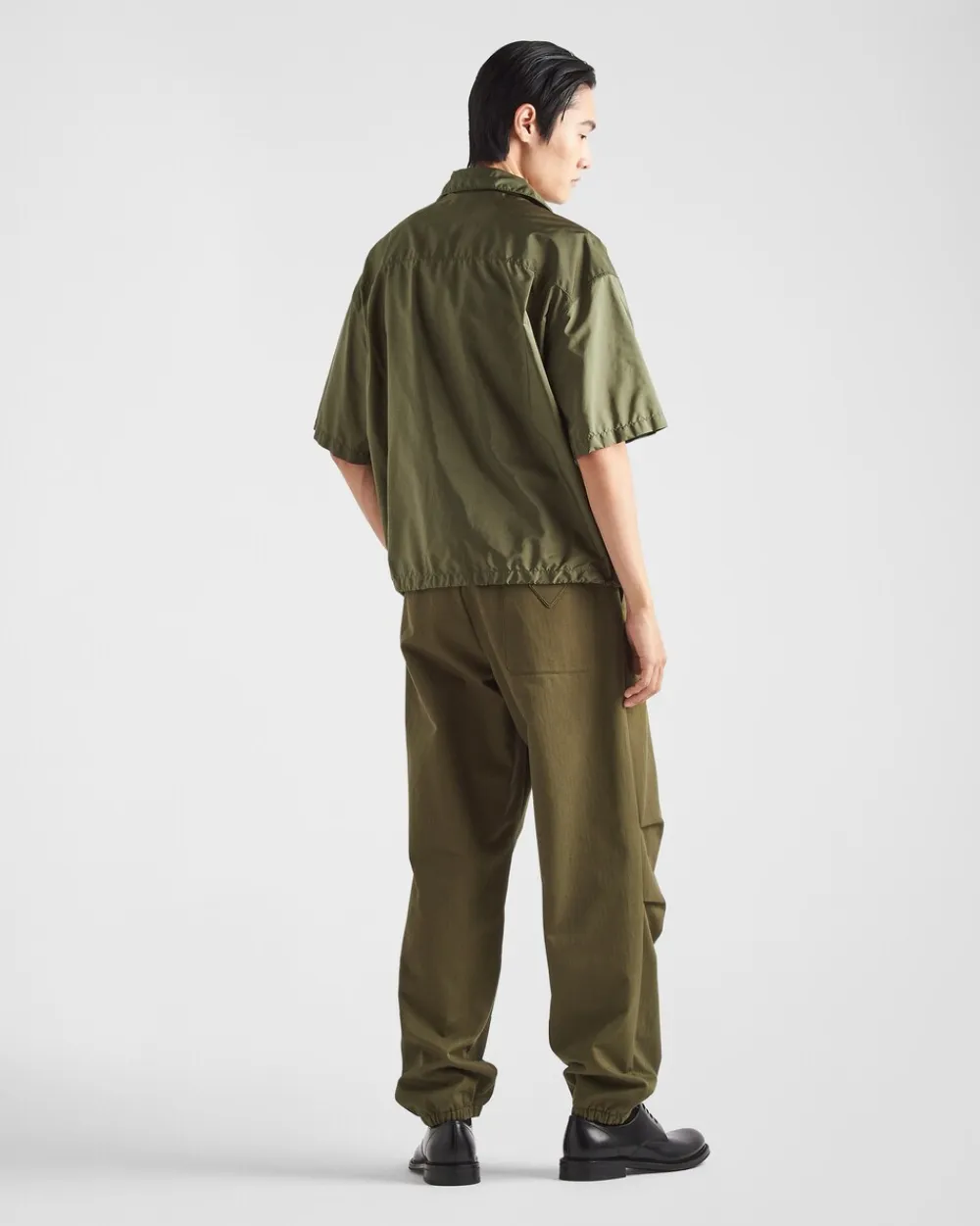 Hombre Prada CAMISAS^Camisa De Manga Corta En Ligero Re-nylon