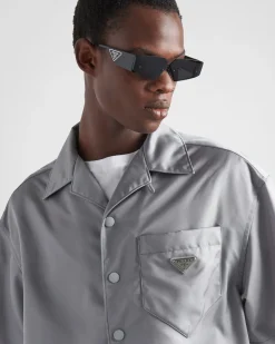 Hombre Prada CAMISAS^Camisa De Manga Corta En Re-nylon