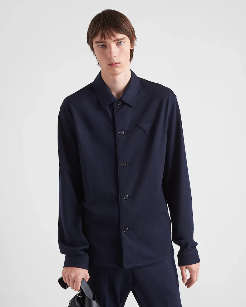 Hombre Prada CAMISAS^Camisa De Mezcla De Lana