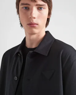 Hombre Prada CAMISAS^Camisa De Mezcla De Lana