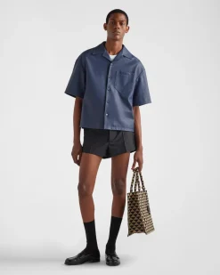 Hombre Prada ROPA DE PIEL^Camisa De Napa