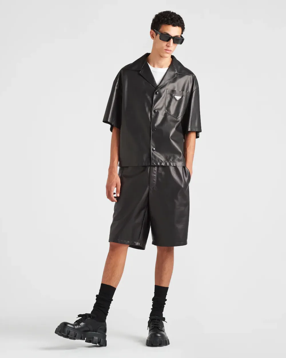 Hombre Prada ROPA DE PIEL^Camisa De Napa