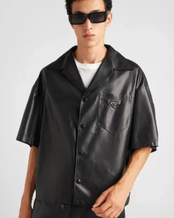 Hombre Prada ROPA DE PIEL^Camisa De Napa