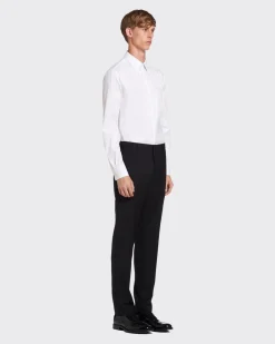 Hombre Prada CAMISAS^Camisa De Popelina Elástica