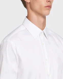 Hombre Prada CAMISAS^Camisa De Popelina Elástica