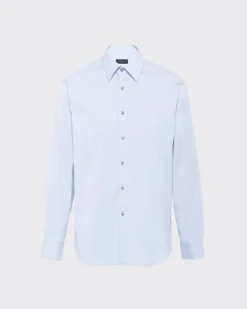 Hombre Prada CAMISAS^Camisa De Popelina Elástica