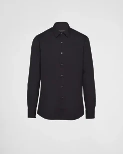 Hombre Prada CAMISAS^Camisa De Popelina Elástica