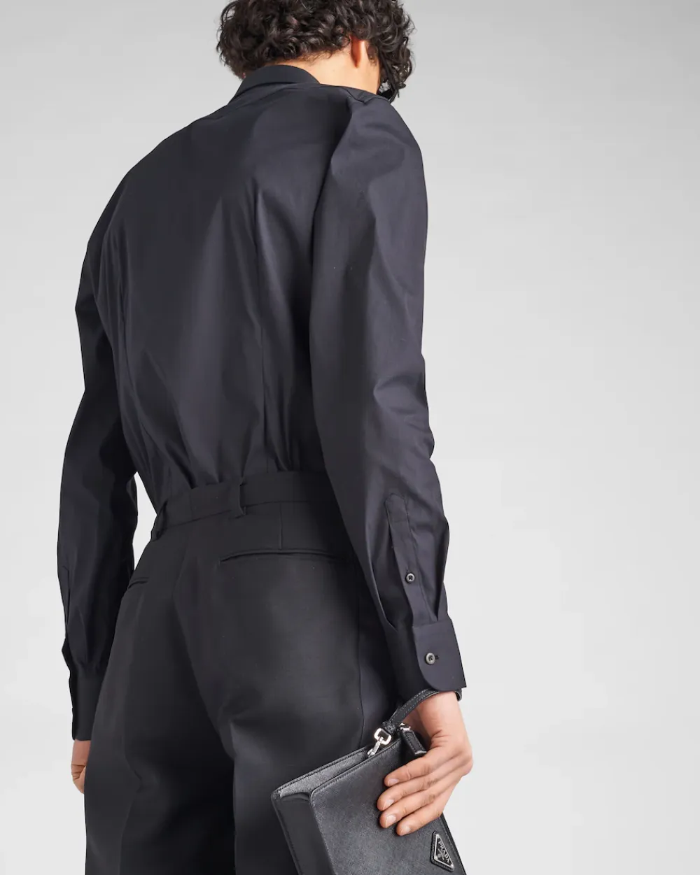Hombre Prada CAMISAS^Camisa De Popelina Elástica