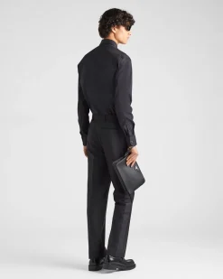 Hombre Prada CAMISAS^Camisa De Popelina Elástica