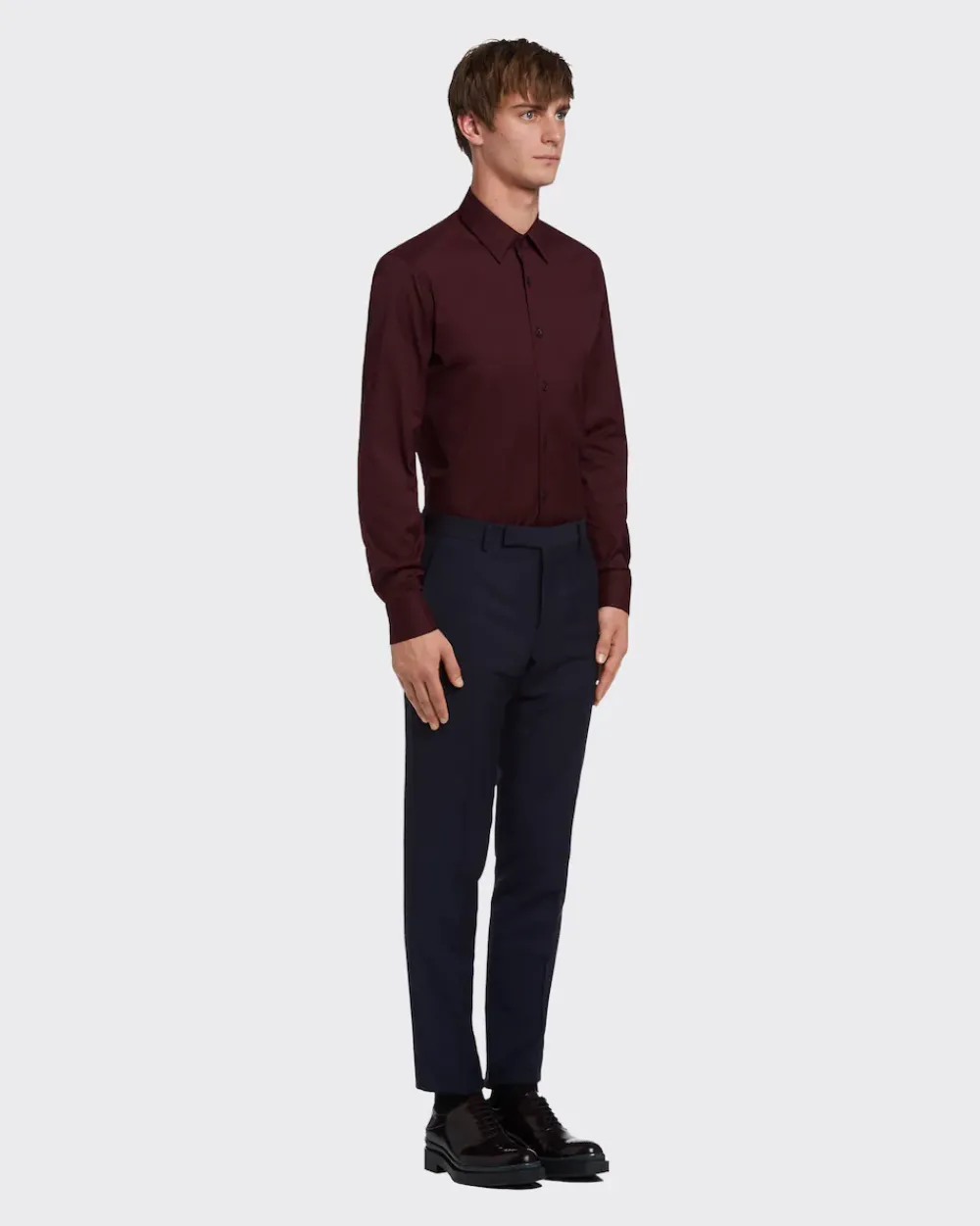 Hombre Prada CAMISAS^Camisa De Popelina Elástica