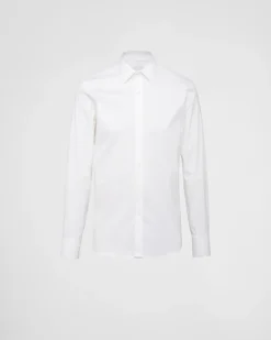 Hombre Prada CAMISAS^Camisa De Popelina Elástica