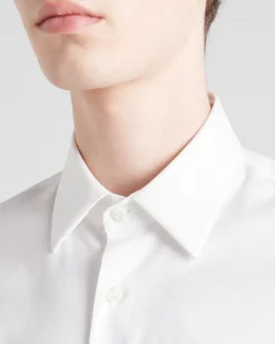 Hombre Prada CAMISAS^Camisa De Popelina Elástica