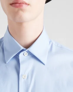 Hombre Prada CAMISAS^Camisa De Popelina Elástica