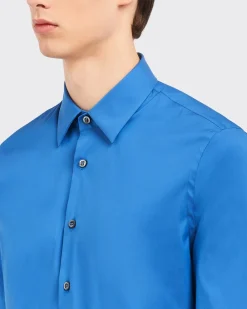 Hombre Prada CAMISAS^Camisa De Popelina Elástica