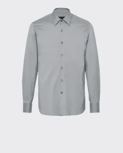 Hombre Prada CAMISAS^Camisa De Popelina Elástica