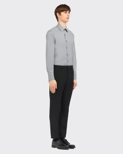 Hombre Prada CAMISAS^Camisa De Popelina Elástica
