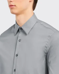 Hombre Prada CAMISAS^Camisa De Popelina Elástica