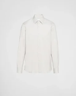 Hombre Prada CAMISAS^Camisa De Popelina Elástica